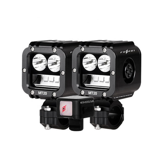 MT20 1.25 Inch LED Spotlight Motorcycles 12V Engine Guard Cool Warm White Auxiliary Driving Lights Yellow 6000K Color