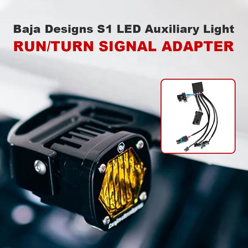 HD Road Glide / Street Glide and Electra Glide Run/Turn Signal Adapter for Baja Designs S1 LED Auxiliary Headlights