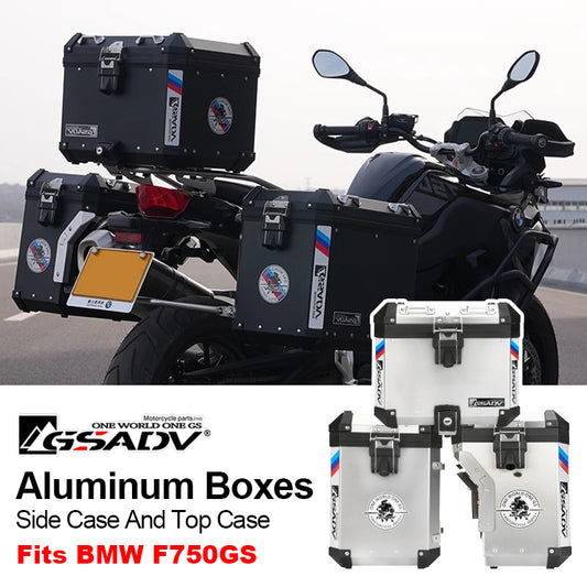GSADV Aluminum Motorcycle Top Boxes for F750GS Tail Box Top Case Rear Trunk Side Cases Panniers