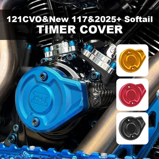 Custom Precision Fit TIMER COVER 121CVO 2024+ Touring 2025+ Softail Models Multi-Color Options for Motorcycles Accessories