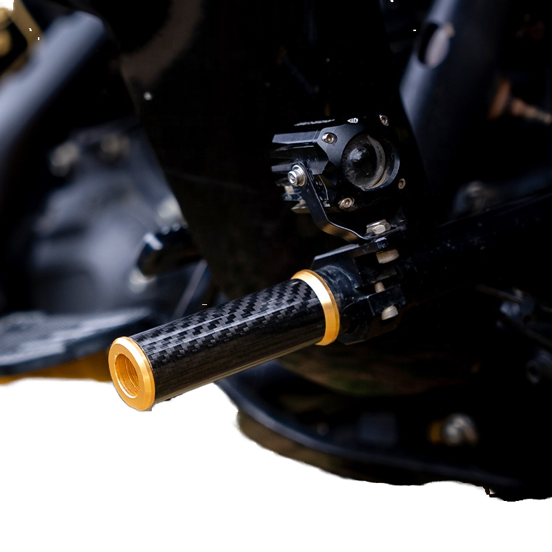DS Style Carbon Fiber and 6061-T6 Aluminum Peg Crash Bar Replacement Slider for HD Softail/Dyna/XL ClubStyle Motorcycle Bumpers