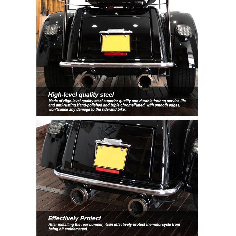 High Quality Steel Rear Bumper for 2009-later HD Tri-Glides Model Chrome Trunk Guard Fit for Trike Motorcycle Frame & Body Parts