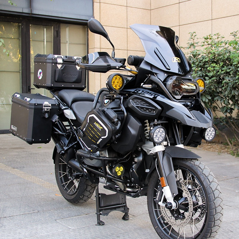 Comprehensive Modification Plan for R1250 GS Motorcycle Blacking Front Accessory Upgrades & Mods Extensively Equipped
