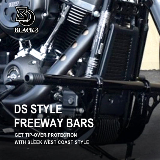 Ds Stylefreeway Barsget Tip-over Protectionwith Sleek West Coast Style Handlebar for Softail Models Without FORWARD CONTROL
