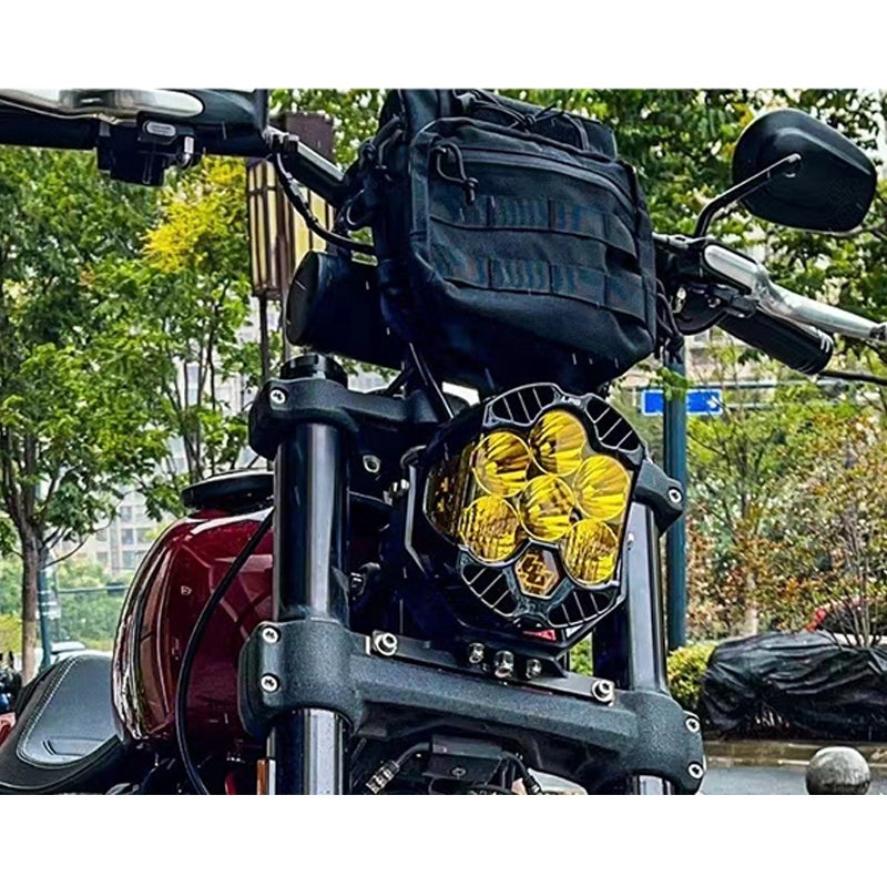 Baja LP6 Soft Light Headlight Wiring Harness and Bracket for HD Softail 18-later Fat Bob Motorcycles Perfect