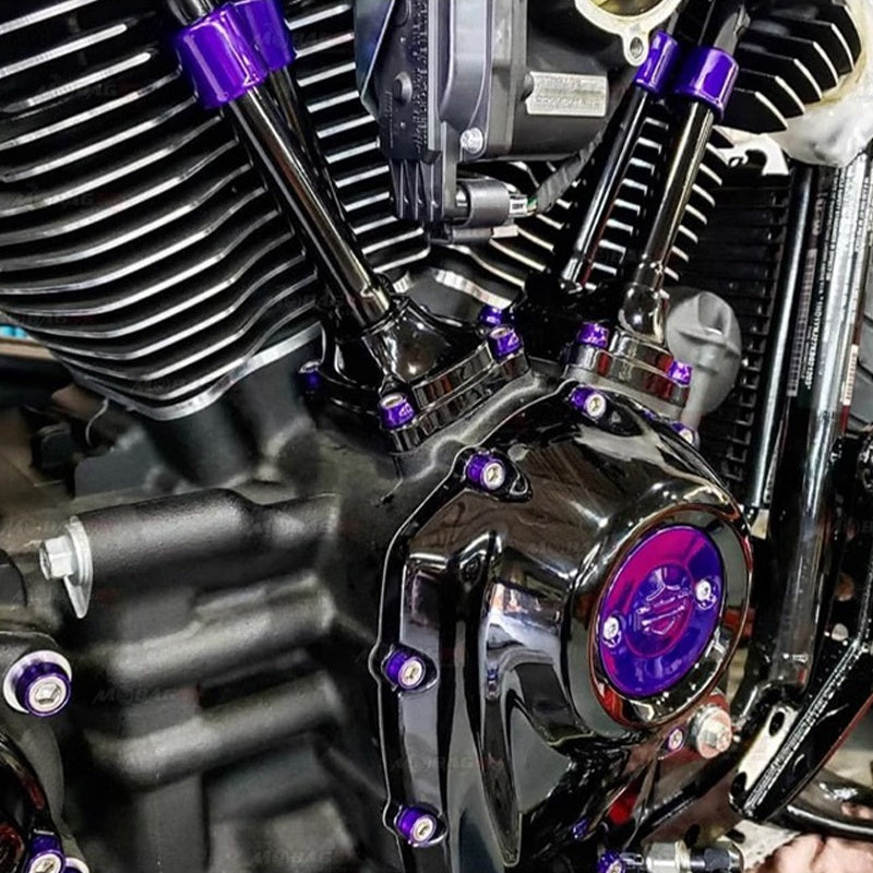 Premium Motorcycle Frame & Body Parts Screw Set with Stylish Trim Caps Customized MULTI- COLOR HARDWARE KIT Screws and Caps