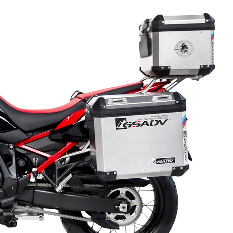 CRF1100L Motorcycle Scooter Top Case 48L Black Steel Aluminium Alloy Storage Luggage Side Top Box for Convenient Use