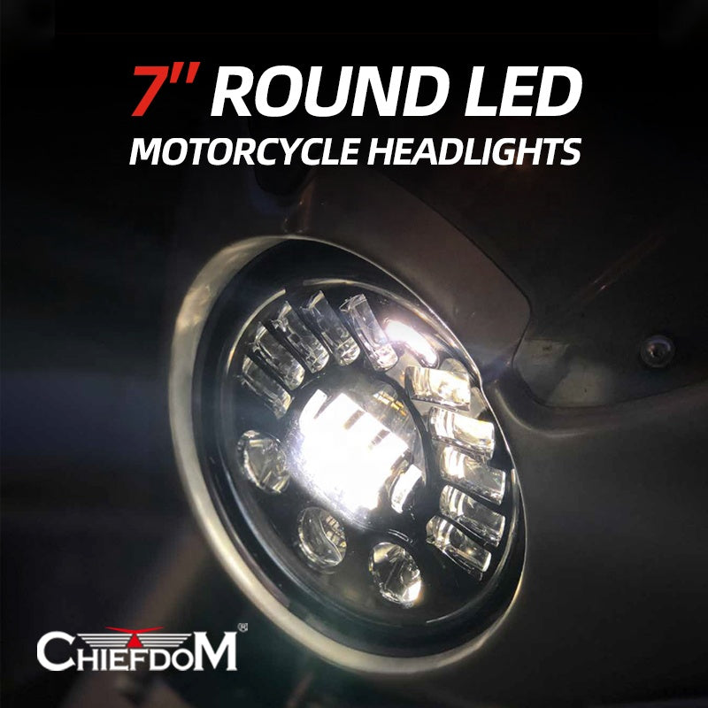 HD 883 XL1200 5.75inch LED Dynamic Softail 7inch Motorcycle Headlights with Turn Signal 12V Flashing 30W Power for Cars