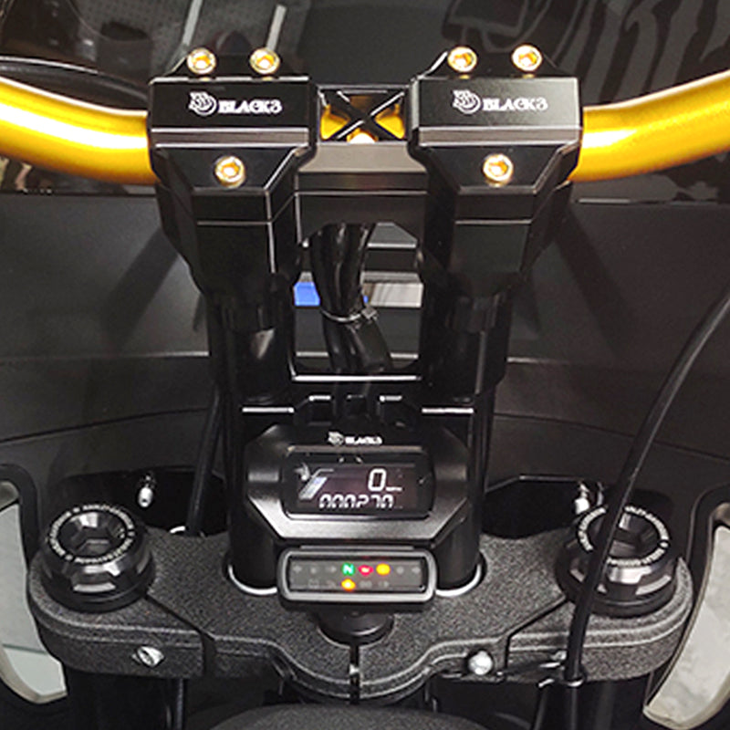 2018-Later HD Motorcycle Street Bob and LowRider ST T-Bar Gauge Mount with New T-BAR Clamp for Breakout Tachometer