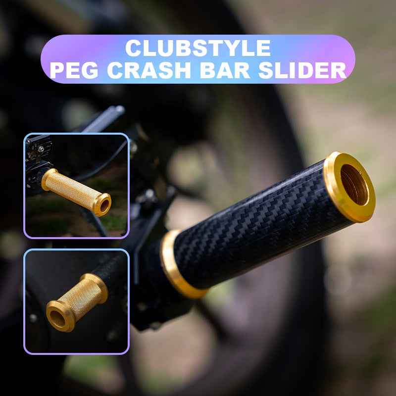 DS Style Carbon Fiber and 6061-T6 Aluminum Peg Crash Bar Replacement Slider for HD Softail/Dyna/XL ClubStyle Motorcycle Bumpers