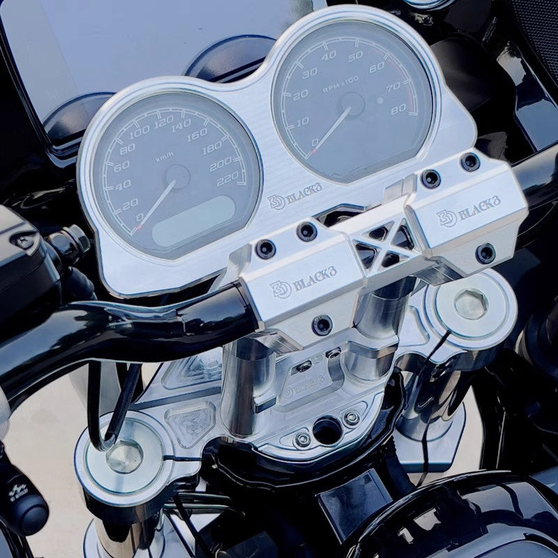 2015-Later HD Road Glide Motorcycle Carbon Fiber Tree Set 49mm Triple Clamp 2018-UP FLTRXS Top Tree Bottom Steel Clamp ODM