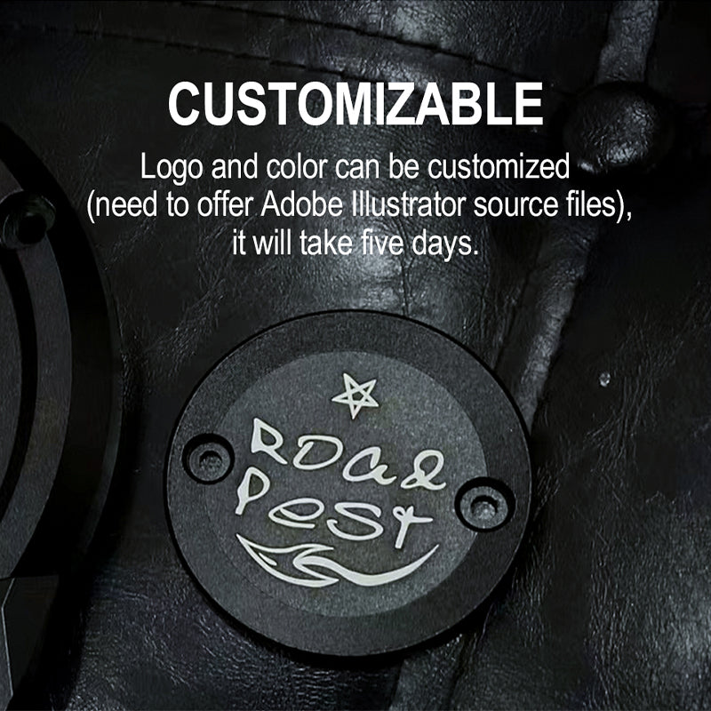 Customized PB Style Timer Cover 17-Later Milwaukee-Eight Motorcycle Fitting HD Touring Softail New Condition Made Aluminum ABS