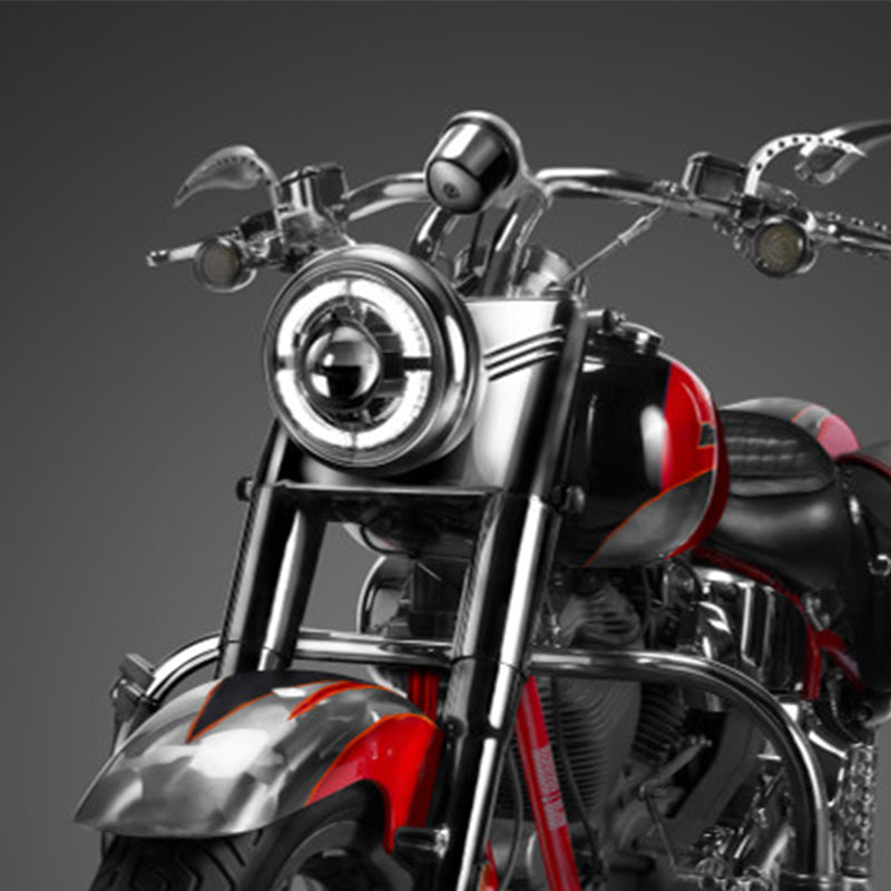 Harleey Davidson Street Glide 7 Inch LED Headlamp 300% Brighter High Beam Easy Installation Product Motorcycle Headlight Amber