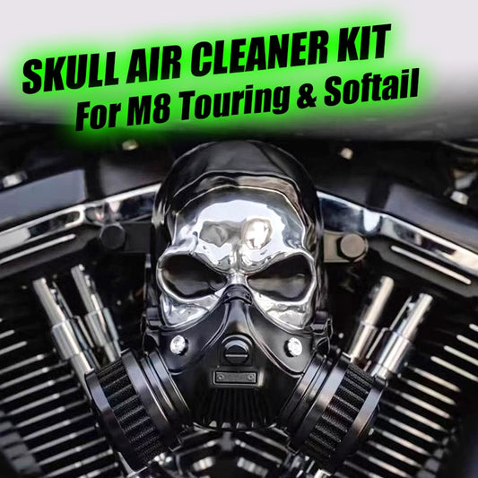 Washable Skull Air Cleaner Kit HD 2018-Later Softail 2017-Later Touring Aluminum-Magnesium Alloy Motorcycle Modified Air Filter