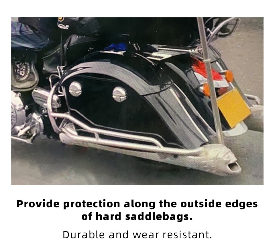 Gloss Black Rear Saddlebag Guards Rail Crash Bar Bumper Motorcycle Accessories Parts Aluminum Alloy Protective Rear Seat Bag