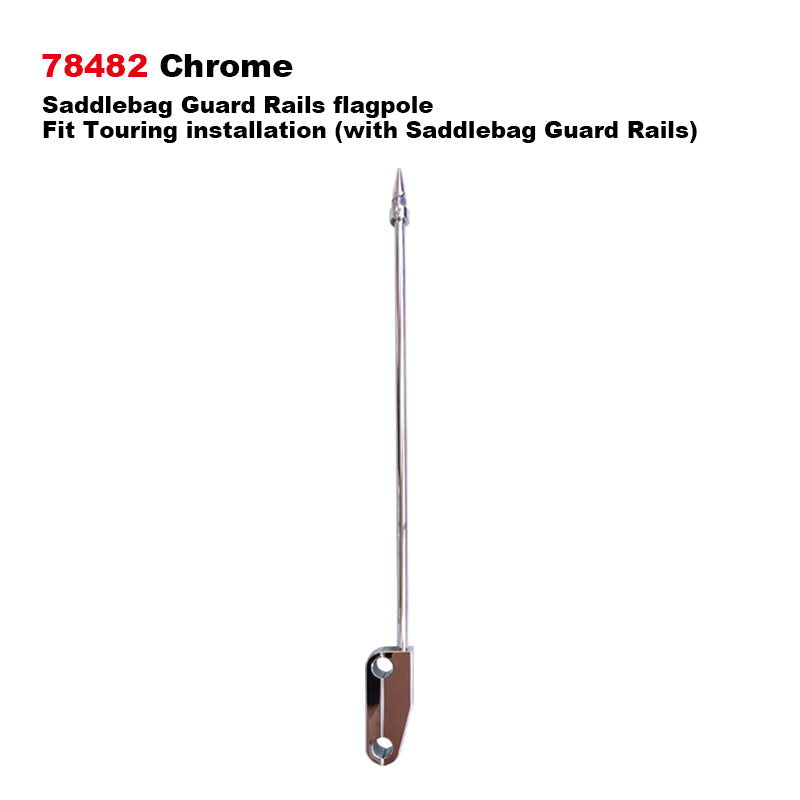 HD Touring Motorcycle Saddlebag Bottom and Guard Rails Quick Disassembly Flagpole Aluminium and Steel Material