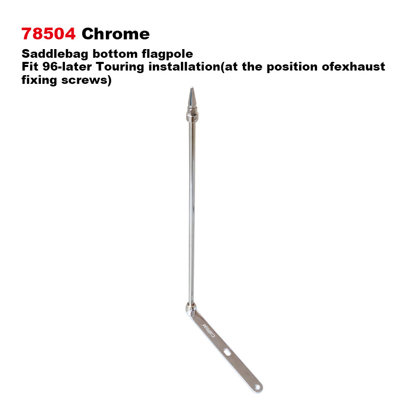HD Touring Motorcycle Saddlebag Bottom and Guard Rails Quick Disassembly Flagpole Aluminium and Steel Material