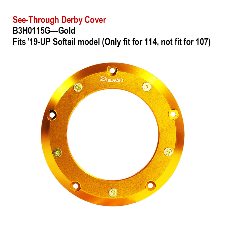 HD Touring Softail Motorcycle Timing Engine Clutch Side Cover Transparent See-Through Derby Cover Plastic Engine Parts Fit