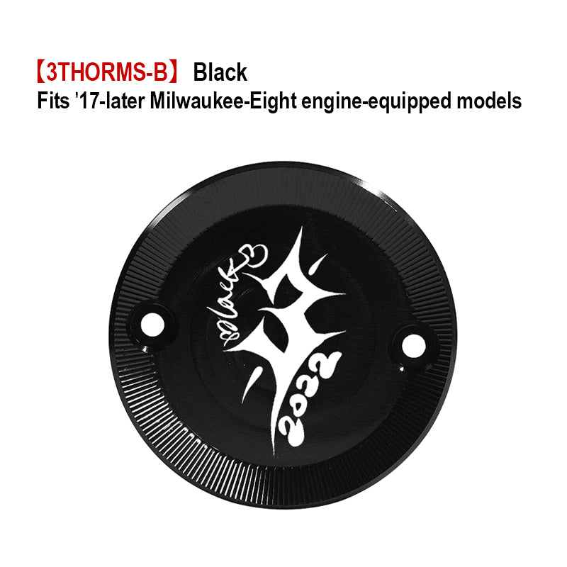 Customized PB Style Timer Cover 17-Later Milwaukee-Eight Motorcycle Fitting HD Touring Softail New Condition Made Aluminum ABS
