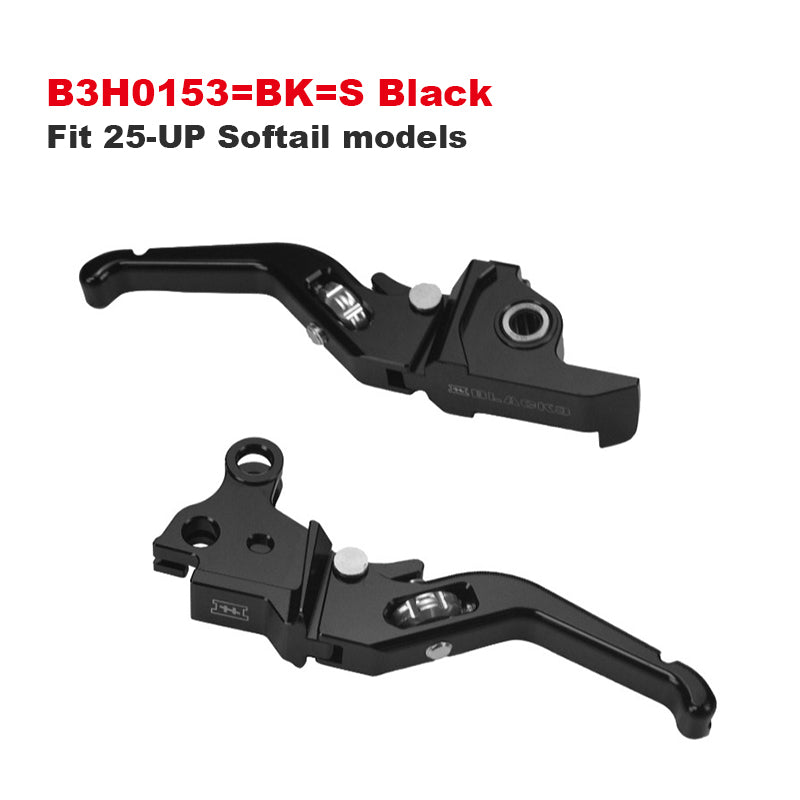 Black3 Adjustable 3-Finger Aluminum Alloy Levers for 121CVO 117 Touring and Softail Motorcycle Colors Accessories
