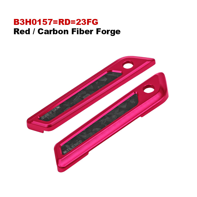 Aluminum Saddlebag Latch Cover with Carbon Fiber Accentpanels for 14-23 Touring Motorcycle FLHT FLTR FLHX Colors Lock
