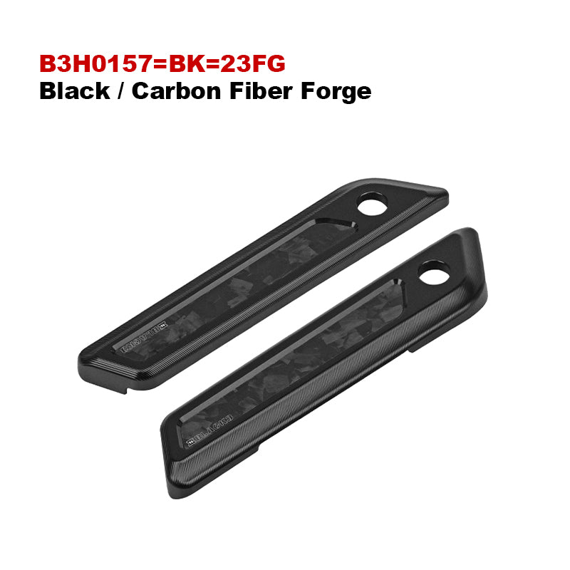 Aluminum Saddlebag Latch Cover with Carbon Fiber Accentpanels for 14-23 Touring Motorcycle FLHT FLTR FLHX Colors Lock