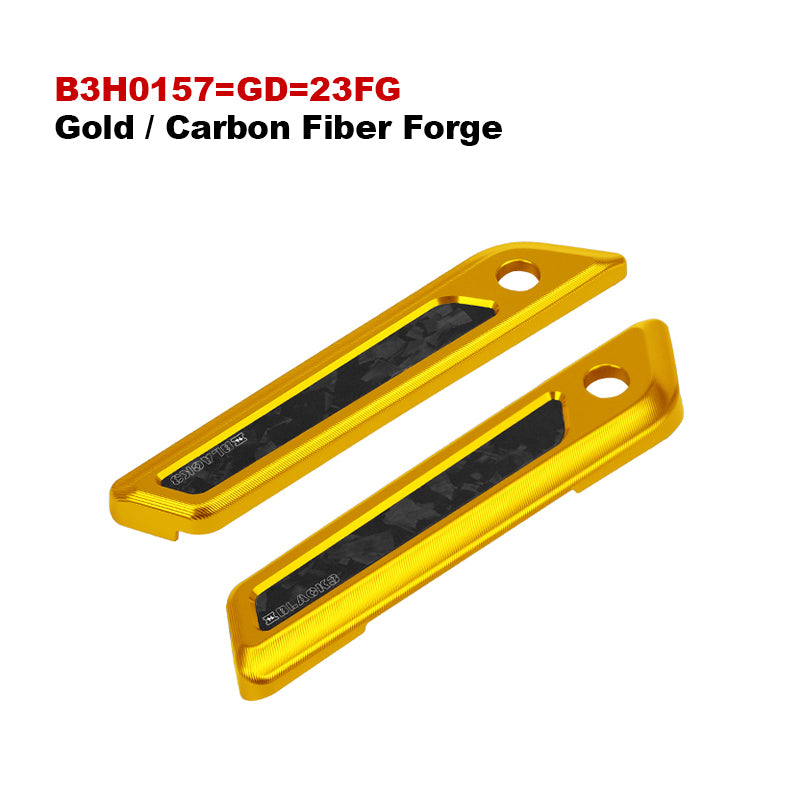 Aluminum Saddlebag Latch Cover with Carbon Fiber Accentpanels for 14-23 Touring Motorcycle FLHT FLTR FLHX Colors Lock