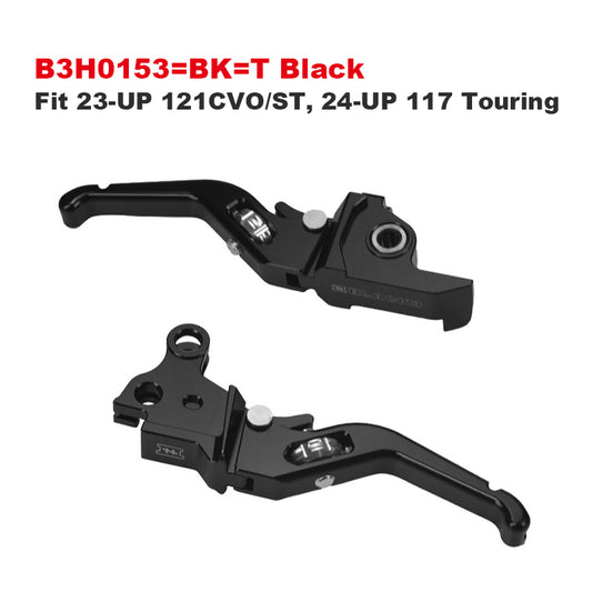 Black3 Adjustable 3-Finger Aluminum Alloy Levers for 121CVO 117 Touring and Softail Motorcycle Colors Accessories