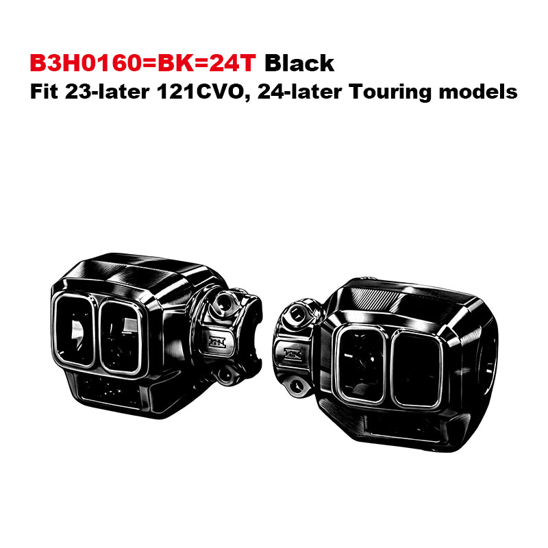 Black3 Aluminum Alloy Switch Housing for H-D 23.5+Touring and 117 Softail Motorcycle-For Replace/Repair
